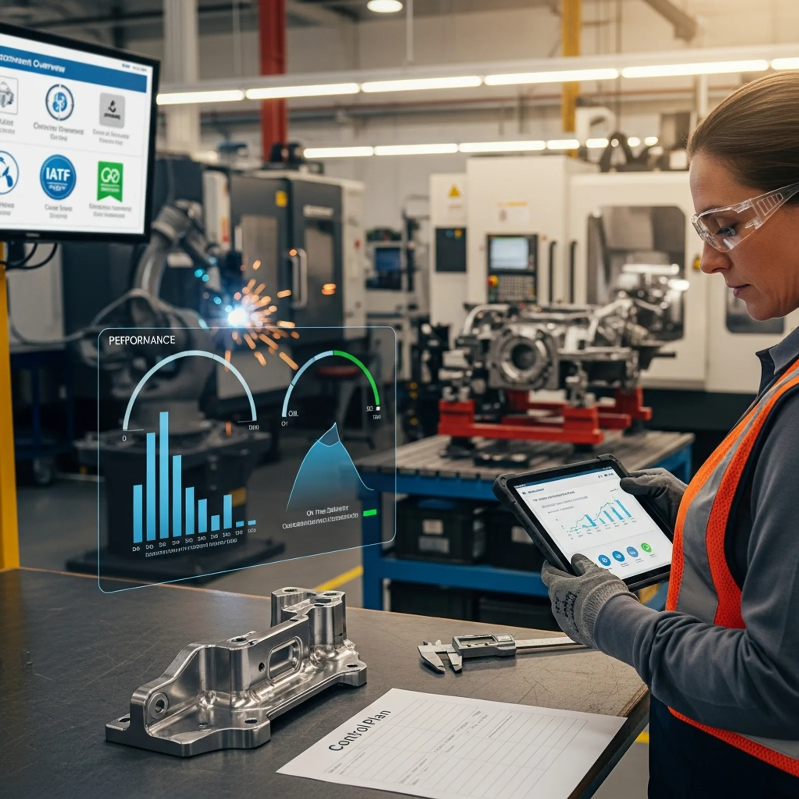 Automotive component manufacturer production floor