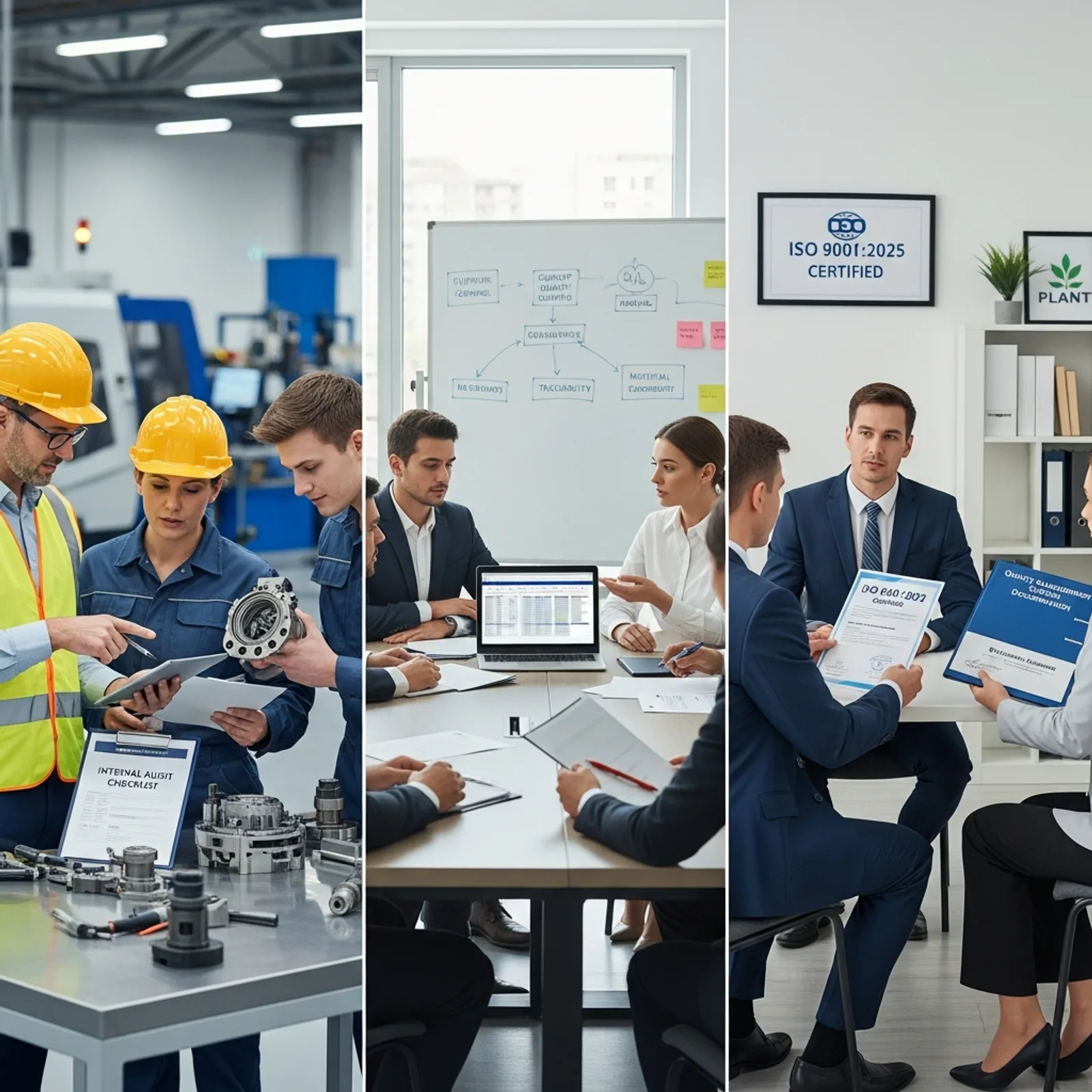 Manufacturing audit process illustration
